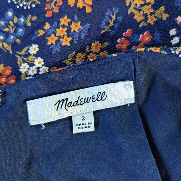 Madewell Side-Button A-Line Mini Skirt in Garden Party, sz 2 EUC - Picture 2 of 14